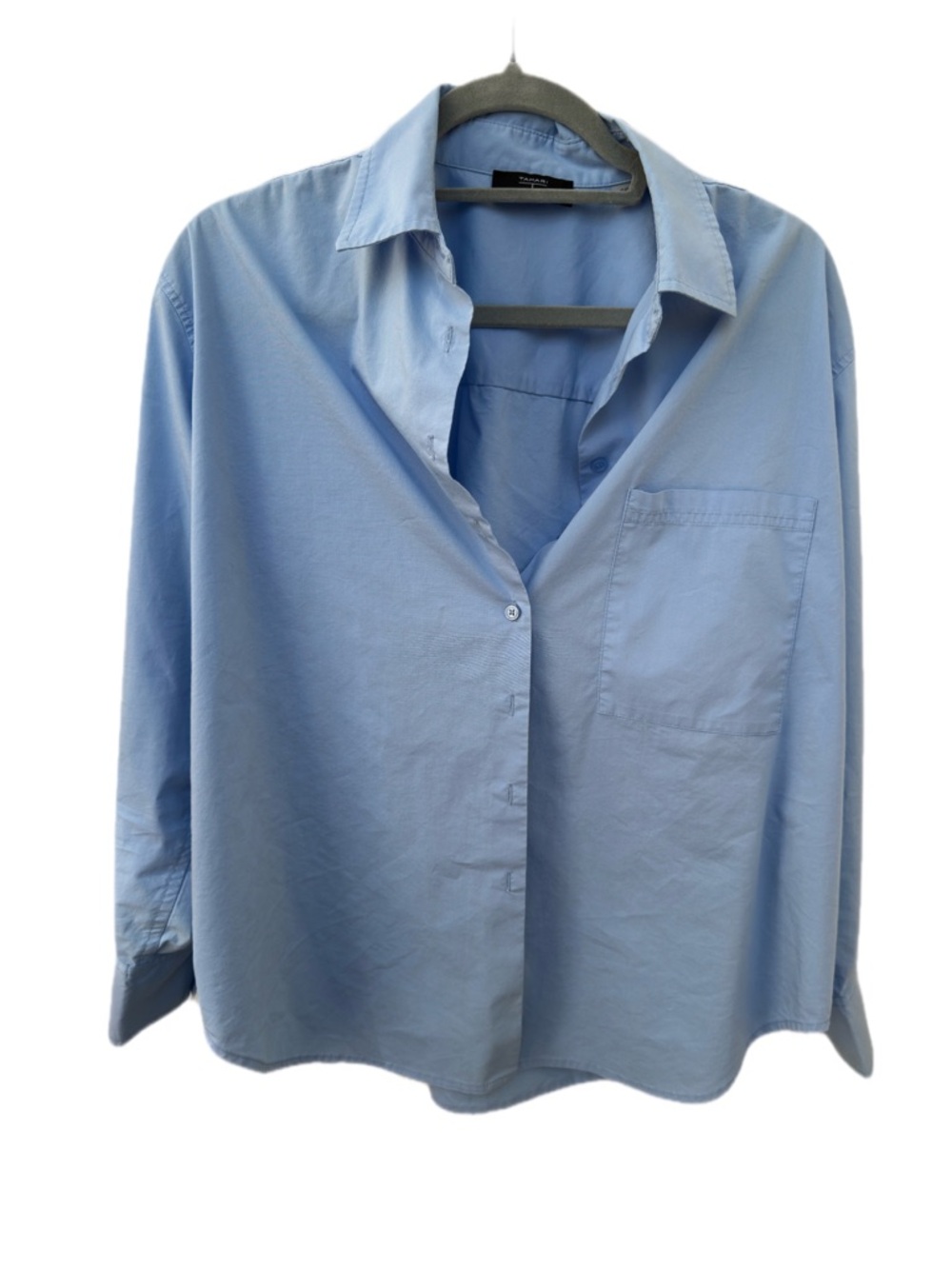Tahari Light Blue Casual Button-Down Shirt